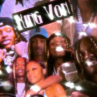 King Von collage wallpaper
