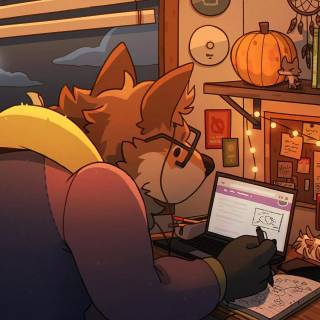 Chill study wallpaper