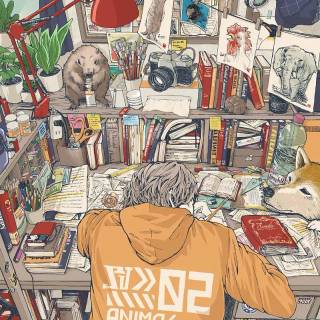 Chill study wallpaper