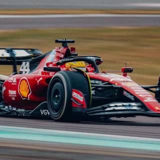 Lewis Hamilton Ferrari 2025 wallpaper