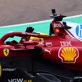 Lewis Hamilton Ferrari 2025 wallpaper