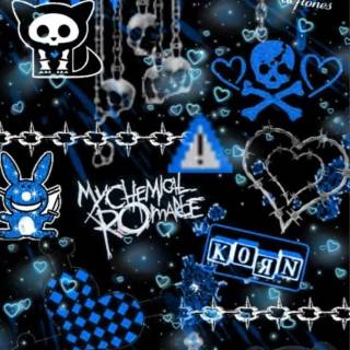 Emo blue wallpaper