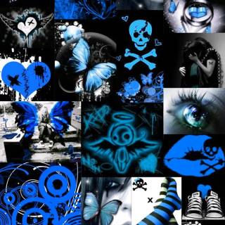 Emo blue wallpaper