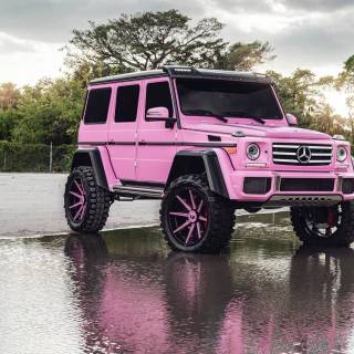 Pink G Wagon wallpaper