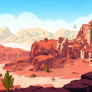 Desert anime wallpaper