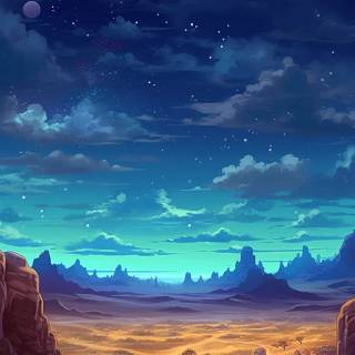 Desert anime wallpaper