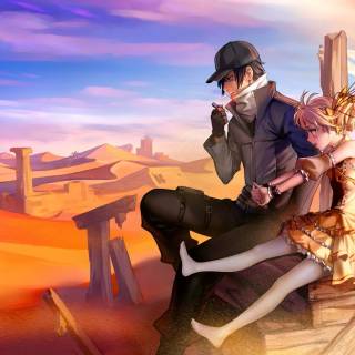 Desert anime wallpaper