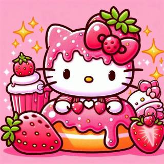 Strawberry Hello Kitty wallpaper