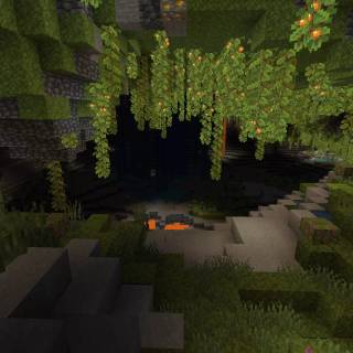 Lush caves wallpaper