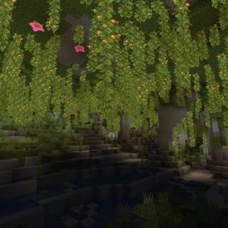 Lush caves wallpaper