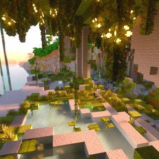 Lush caves wallpaper