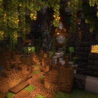 Lush caves wallpaper