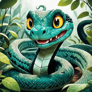 Funny snakes wallpaper