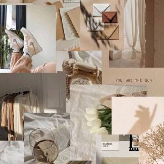 Cream collage wallpaper