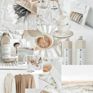 Cream collage wallpaper