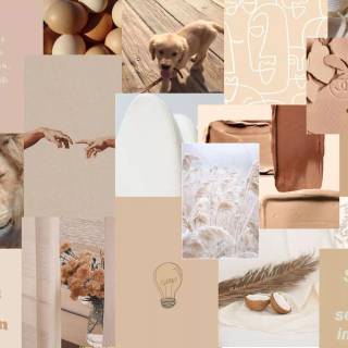 Cream collage wallpaper