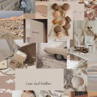 Cream collage wallpaper