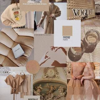 Cream collage wallpaper