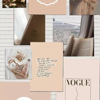 Cream collage wallpaper