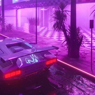 Laptop neon wallpaper