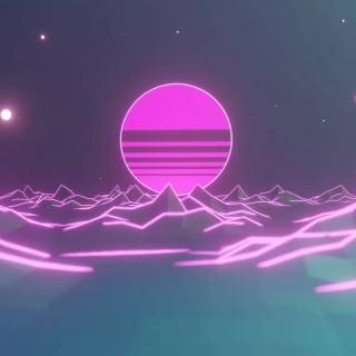 Laptop neon wallpaper