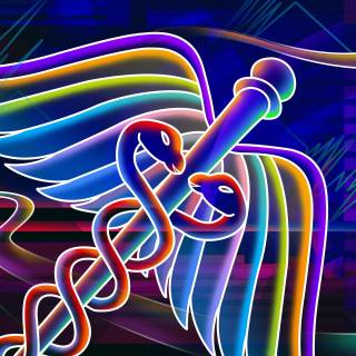 Laptop neon wallpaper