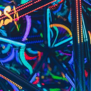 Laptop neon wallpaper