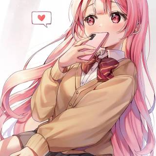 Anime girls blushing wallpaper