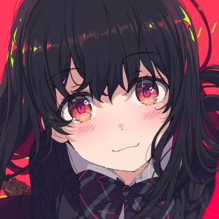 Blushing anime girl wallpaper