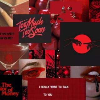 Red and black collage wallpaper