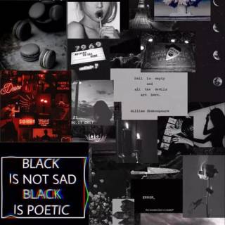 Red and black collage wallpaper