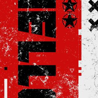 Red and black collage wallpaper