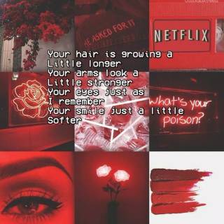 Red and black collage wallpaper