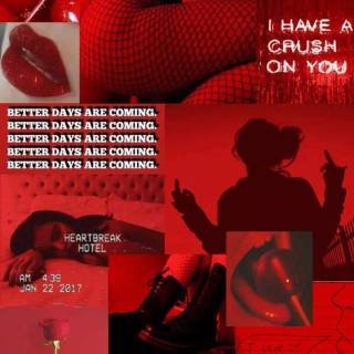 Red and black collage wallpaper