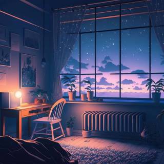 Room night wallpaper