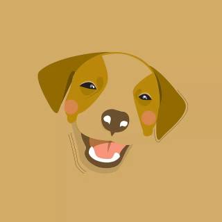 Minimal dog wallpaper
