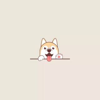 Minimal dog wallpaper