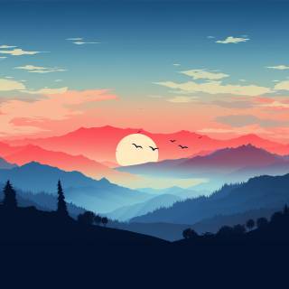 Simple sunset wallpaper