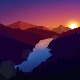 Simple sunset wallpaper