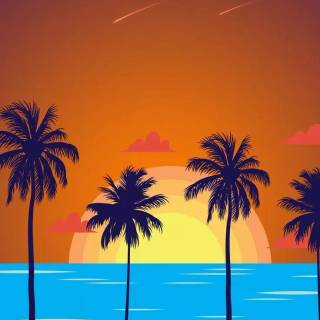 Simple sunset wallpaper