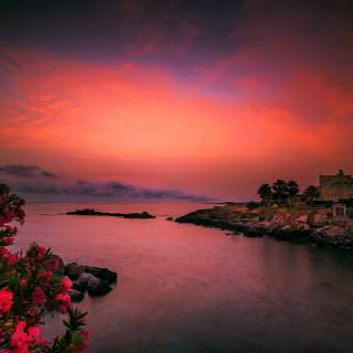 Pink sky desktop wallpaper