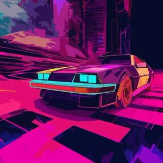 Retro cyber wallpaper