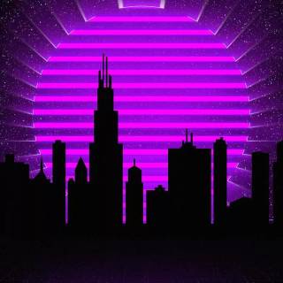 Retro cyber wallpaper