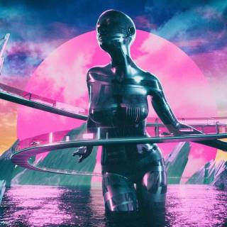 Retro cyber wallpaper