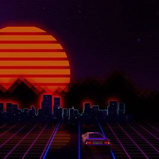 Retro cyber wallpaper