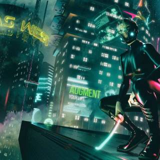 Retro cyber wallpaper