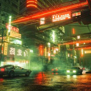 Retro cyber wallpaper