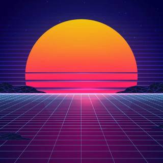 Retro cyber wallpaper