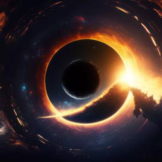 Black hole desktop wallpaper