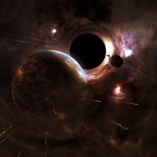 Black hole desktop wallpaper